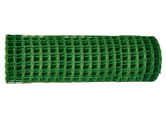 Решетка заборная в рулоне, 1х20 м, ячейка 83х83 мм, пластиковая, зеленая