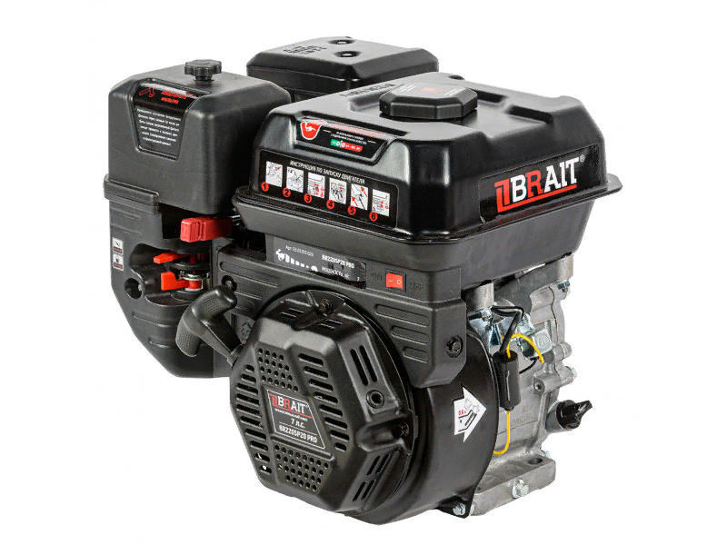 Двигатель бенз. BRAIT-220SP20 PRO (170F PRO) 7.0л.с. 16кг 20мм увеличенный моторесурс