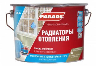 Эмаль PARADE А4 Радиаторы отопления акриловая термо Бел. п/мат. 2,7 л Россия