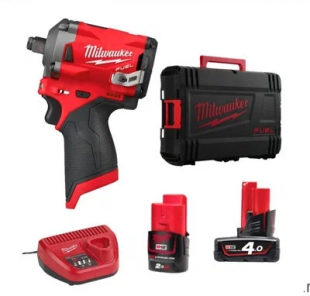 Гайковерт акк. MILWAUKEE M12 FIWF12-422X FUEL акк 4 Ач+2Ач, ЗУ