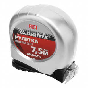 Рулетка Magnetic,7,5 м х 25 мм,магнитный зацеп Matrix